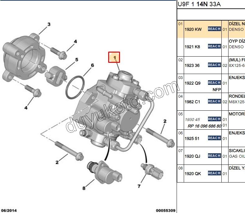 Mazot Pompası BXR3 EURO4 120CV/130CV