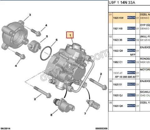 Mazot Pompası BXR3 EURO4 120CV/130CV