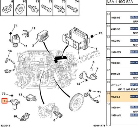 SENSOR EKSANTRIK 3PIN TU3JP XU10J4RS