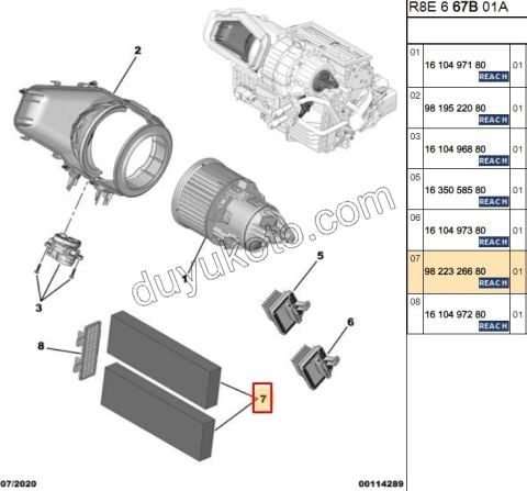 Peugeot 508 Polen Filtresi 2019/2023