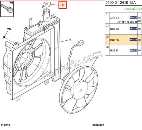 KAPAK SU DOLDURMA P107 1.0CC BENZ FAN UZERINDEKI DEPO