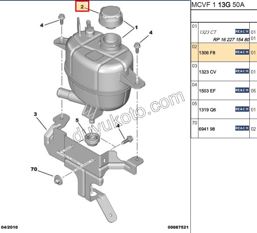 Radyatör Ek Su Depo Kapağı BXR3 BXR3MQ PBP