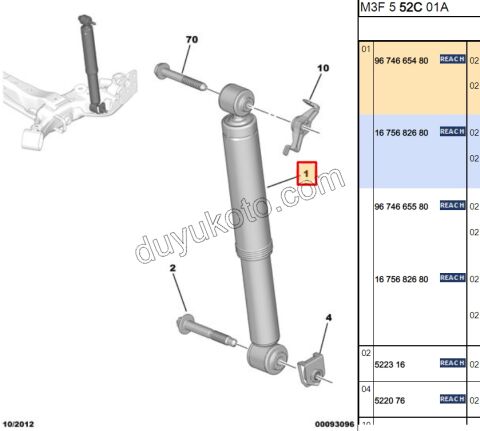 Arka Amortisör P301 C33