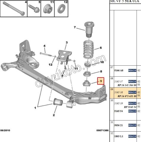 Arka Helezon Alt Takoz ALT PBP