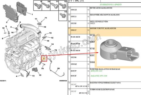 SENSOR VURUNTU 1.6THP 156HP V755211480-02
