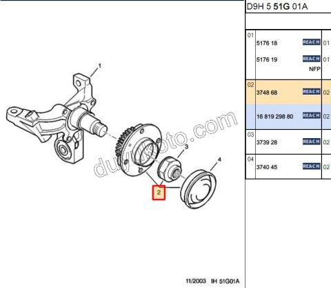 Arka Teker Rulmanı (Poryalı) P406 XN2 ABS+