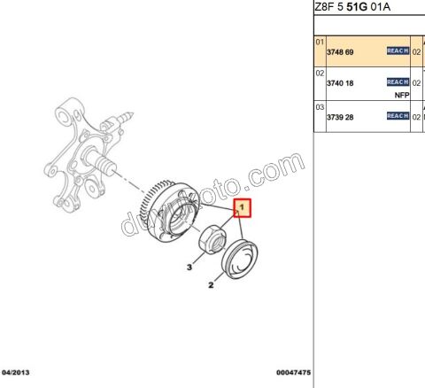 Arka Teker Rulmanı (Poryalı) P607 3.0 V6 Benzinli