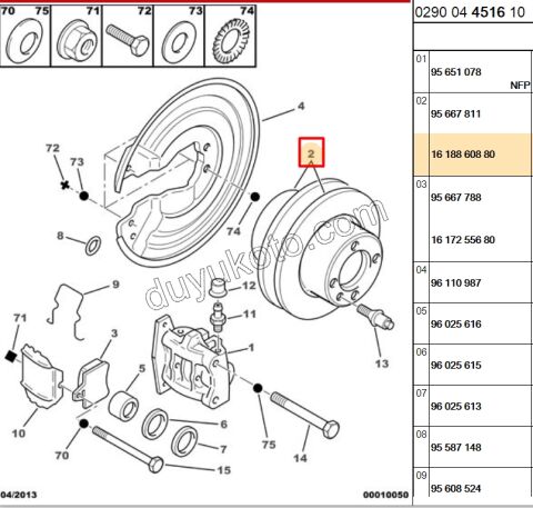 Fren Diski Arka Tk XN