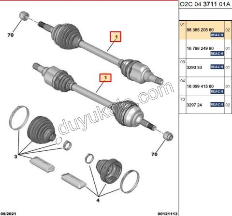 Aks Mili Sağ /L AMI