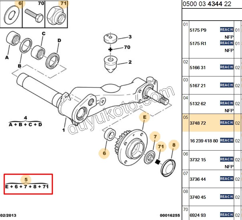 Arka Teker Rulmanı (Poryalı) DISK ABS+ P306 XS2