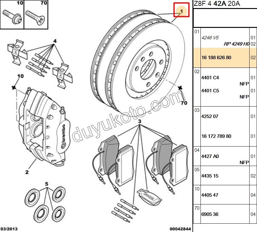 Ön Fren Diski Adet (X2) P607 5BIJON 3.0 V6 Benzinli