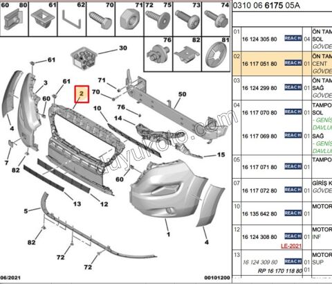 Ön Tampon Orta IC BXR3MQ