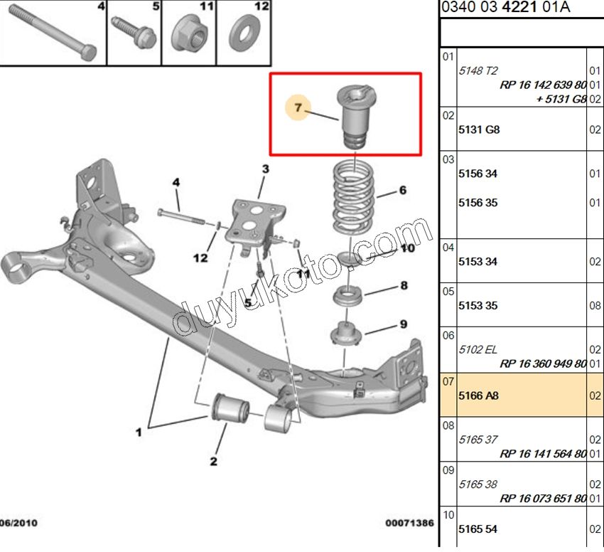 Arka Amortisör Üst Takozu KCK FRN SUSPANSIYON