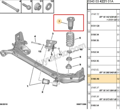 Arka Amortisör Üst Takozu KCK FRN SUSPANSIYON