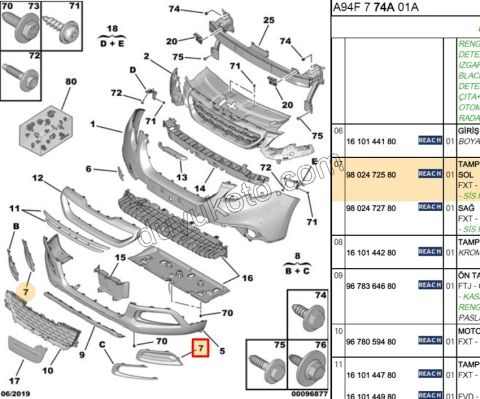 CERCEVE KAPAK ON TAMPON SIS FAR L P20081 SIS--