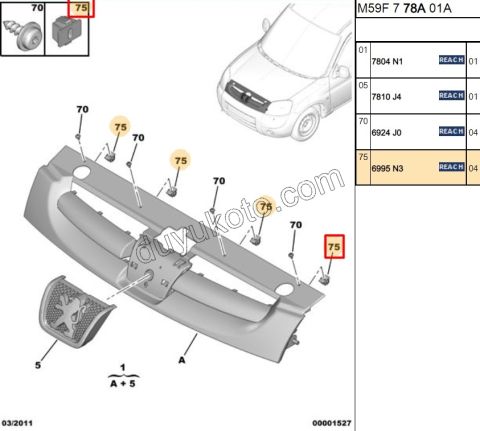 KLIPS ON PANJUR UST PRT2 ORTA TIRNAK SIYAH