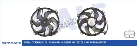 Fan Motoru P307 1.6İ 16V Benzinli (200W) KABLO+