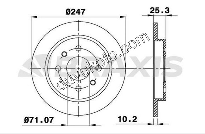 PEUGEOT CİTROEN FREN DİSK TK.ARKA 1.6 16V VE 2.0GTI