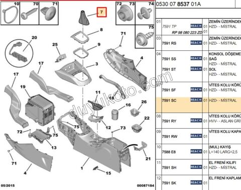 Vites Kolu Körüğü C42 SIYAH