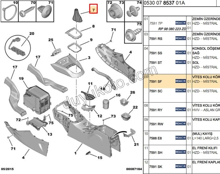 Vites Kolu Körüğü C42 SIYAH