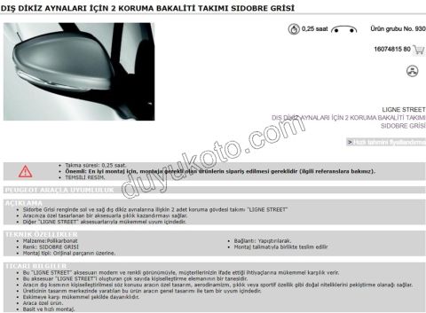 Ayna Kapağı Takım GRI P2081 P20081 C34 KROM