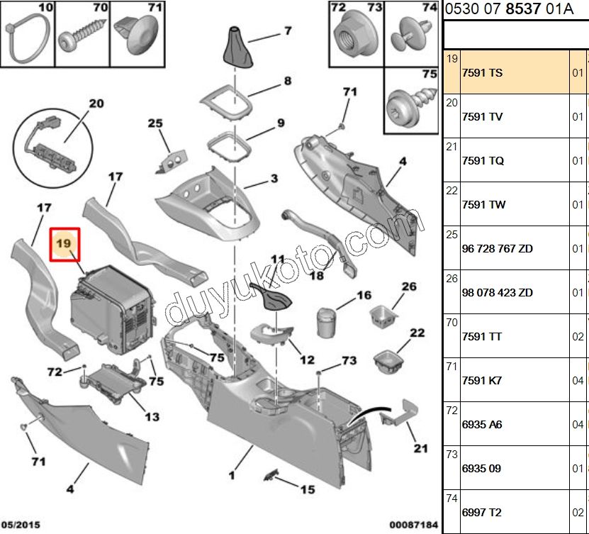 Ön Konsol Torpido Gözü C42
