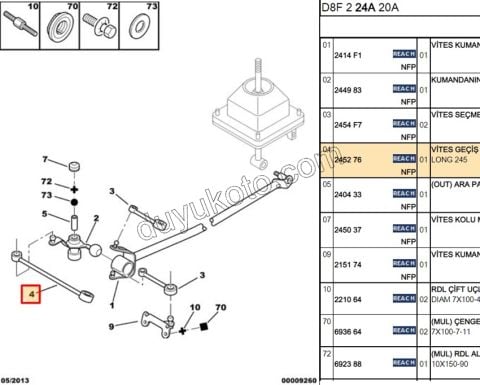 VITES ROTU P406 XU7JP4 P806 27,5CM