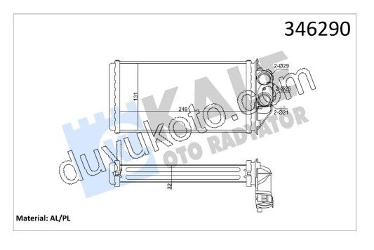 Kalorifer Radyatörü P307 STD AC DZL