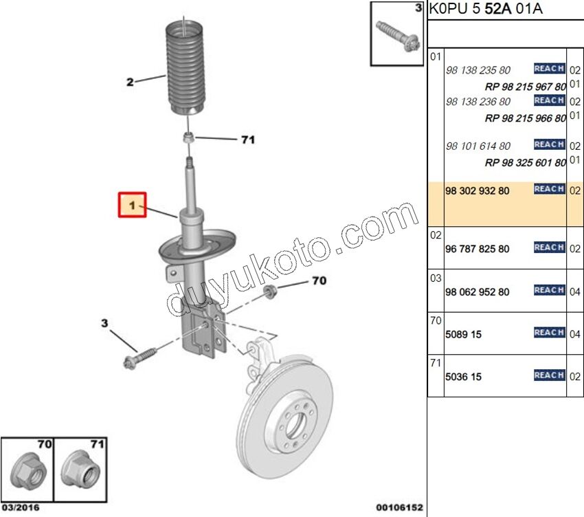Ön Amortisör SCD4 EXP4