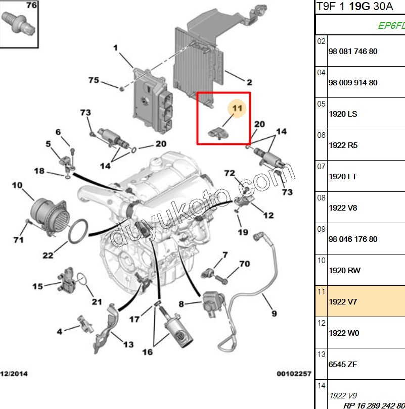 SENSOR EMME MANIFOLD HAVA BASINC 1.6THP 156HP