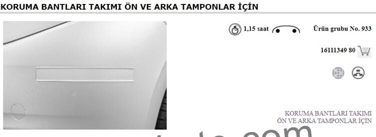 PEUGEOT RİFTER ŞEFFAF KORUYUCU BAND ÖN/ARKA TAMPON