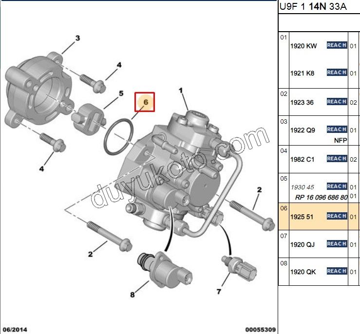 Mazot Pompası Contası (Oringi)   BXR3 EURO4 EURO5