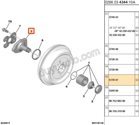 Arka Dingil (Torsiyon) Mili Pim P2081 P301 C33 CCT DS3