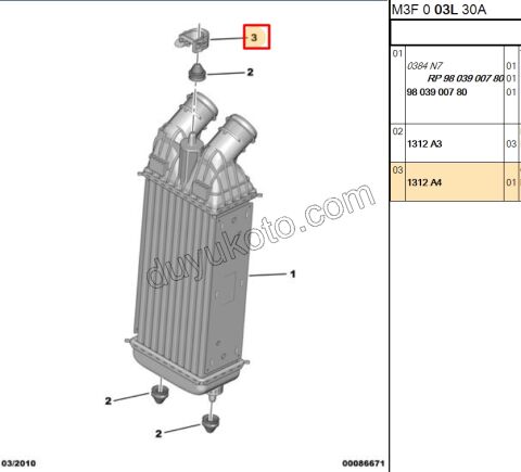 Radyatör Bağlantı Üst Ayağı   P207 P407