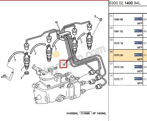 BORU ENJEKTOR TK 4AD BXR1 2.8D IPTAL