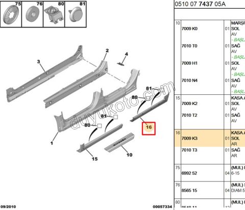 ETEK PLASTIGI MARSBIYEL ARKA L C4SD