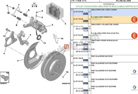 Fren Diski Arka Tk P3082