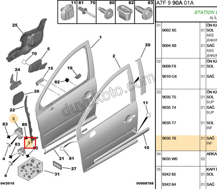 MENTESE KAPI ON ALT R P207