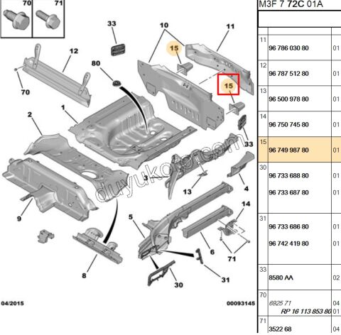 SAC ARKA PANEL DARBE EMICI R /L P301