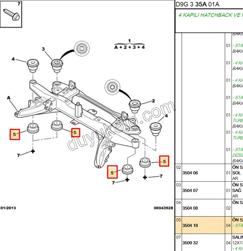 BURC MOTOR TRAVERS ALT P406 X4AD