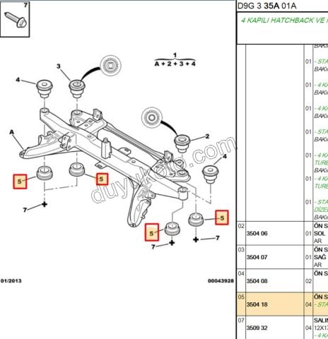 BURC MOTOR TRAVERS ALT P406 X4AD