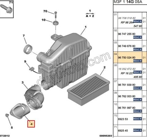 Hava Filtre Borusu P301 EB2