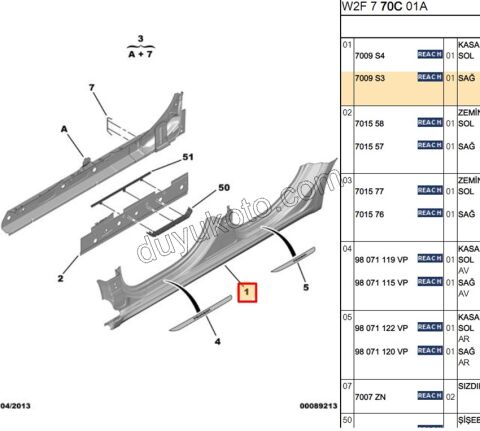 SAC ETEK MARSBIYEL DIS R P5081