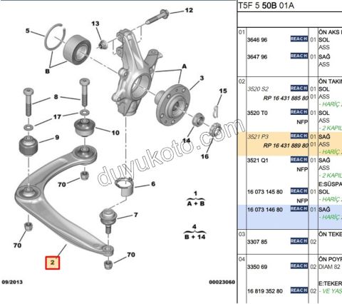 Salıncak Sağ P307 PRT3