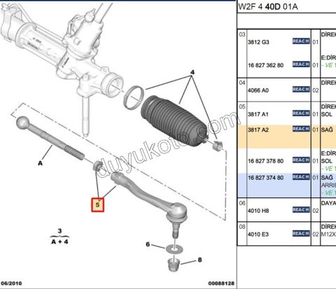 Rot Başı Sağ P5081 DW10C