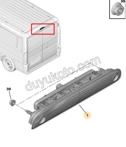 Boxer Jumper Ducato İlave 3. Stop Lambası Duylu 2007/2015