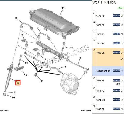 Enjektör 2.0HDİ 16V 163HP EMBR00101DP