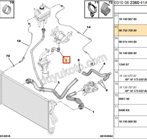HORTUM EGR + YAG SOGUTUCU BXR3MQ DW10F DW12R