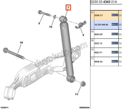 Arka Amortisör C32 C2
