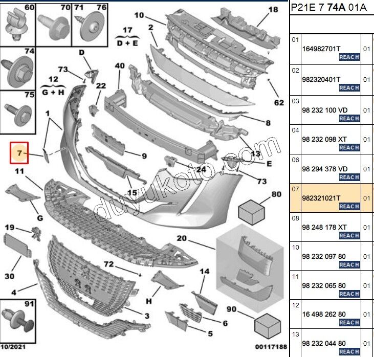 Ön Çeki Demiri Kapağı TAMPON P2082